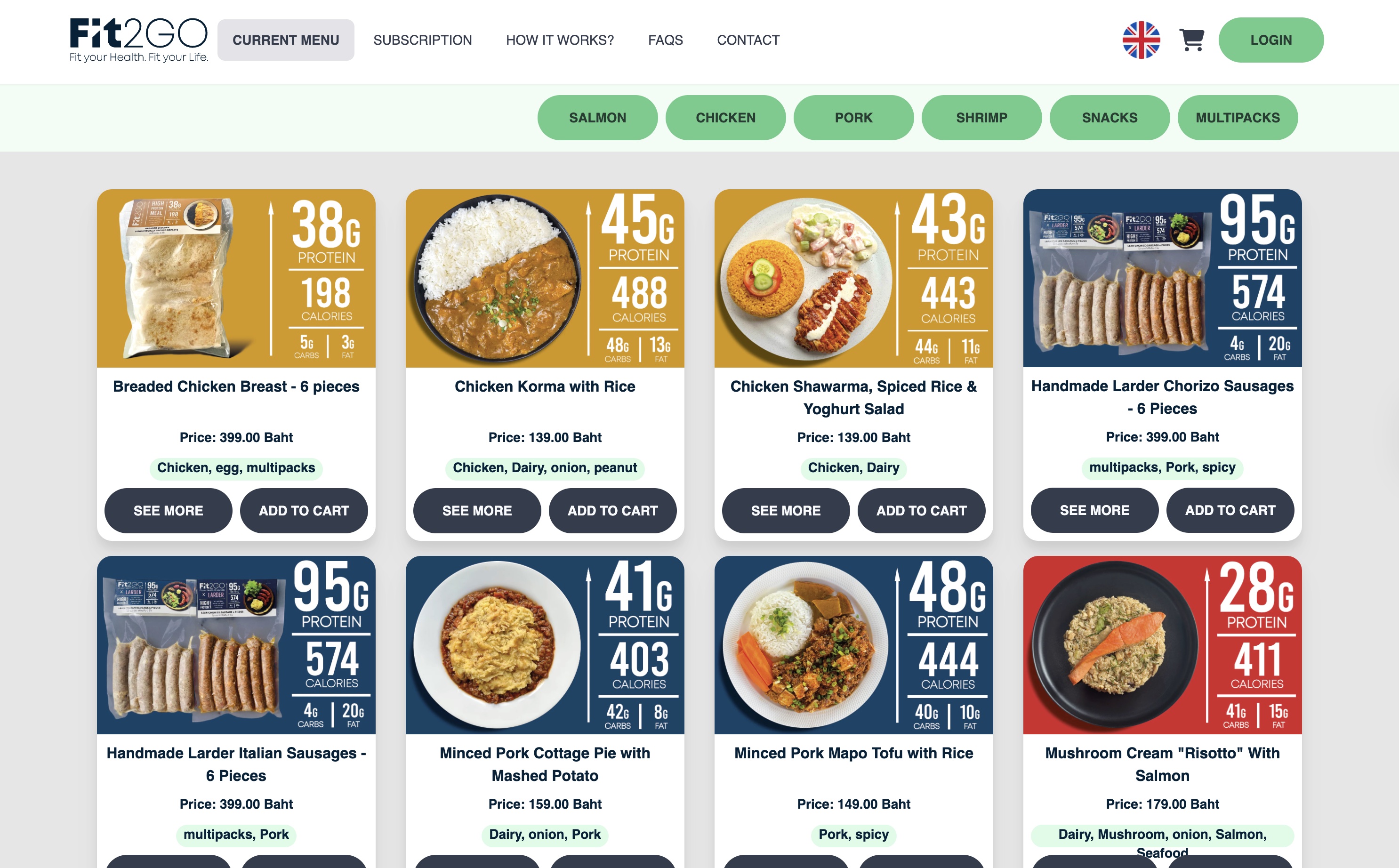 Fit2Go web screenshot