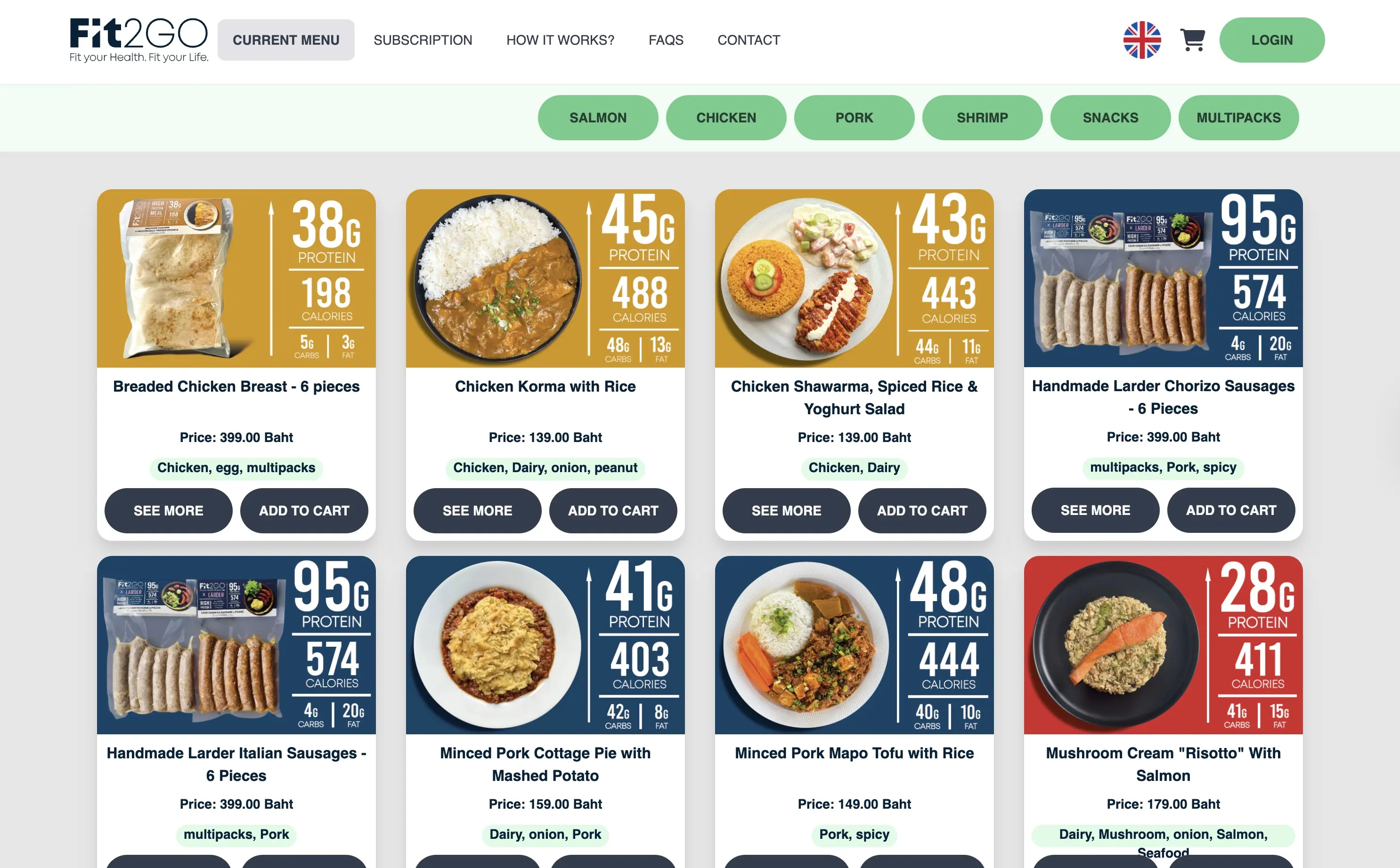 Fit2Go web screenshot
