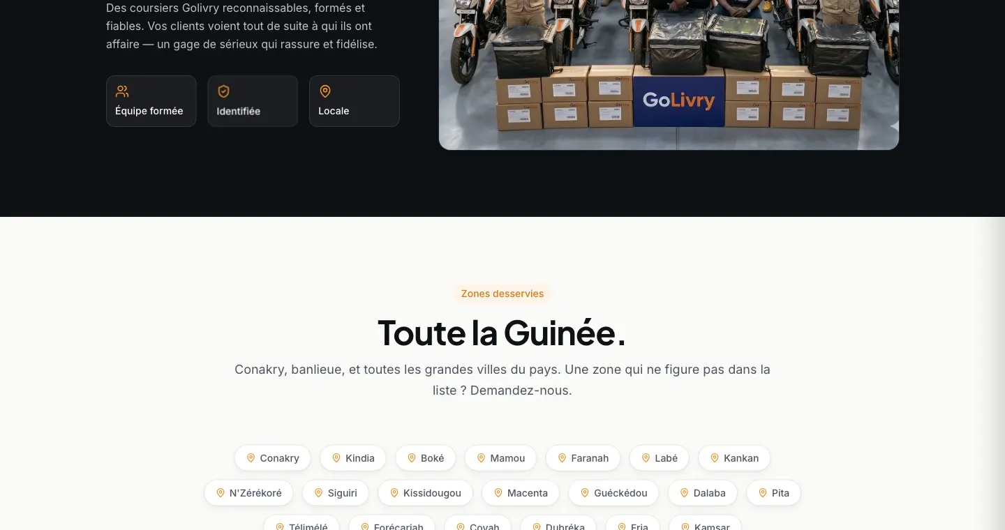 GoLivry web screenshot