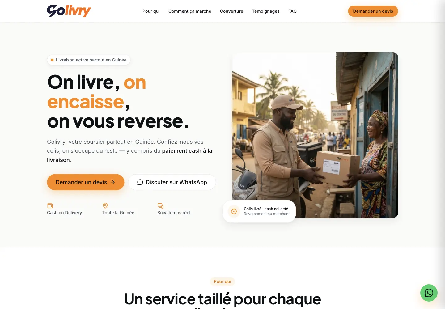 GoLivry homepage