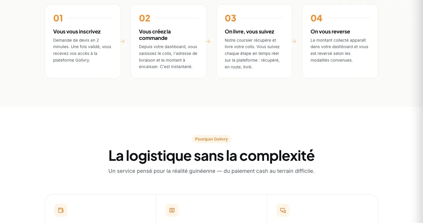 GoLivry web screenshot
