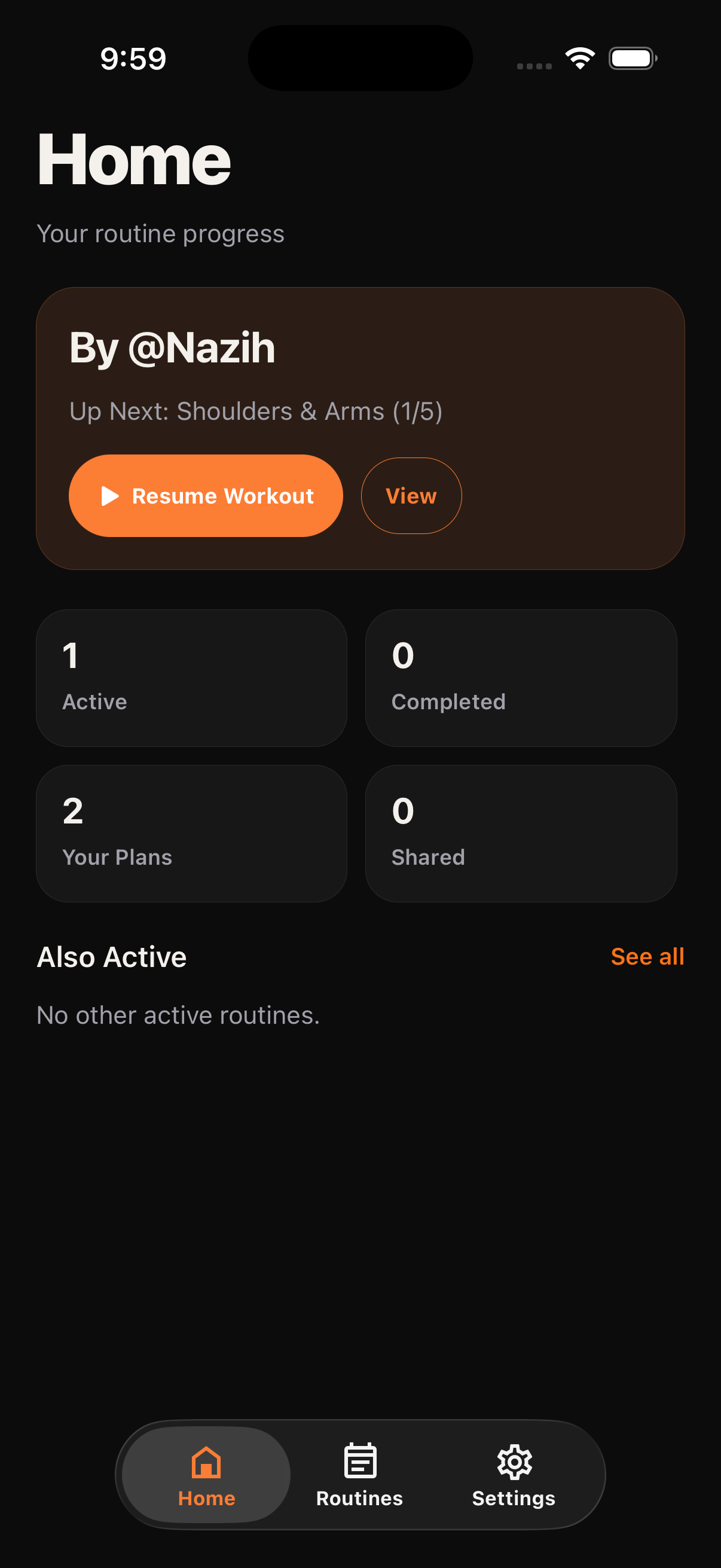 Rep&Sets iOS screenshot
