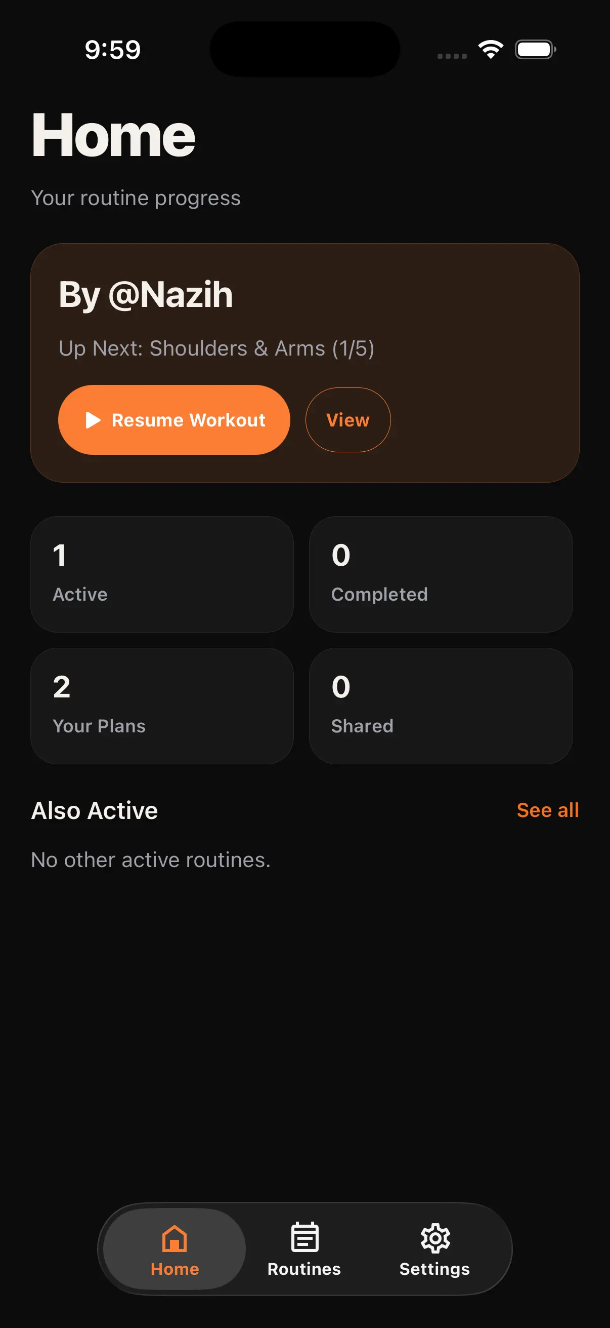 Rep&Sets iOS screenshot