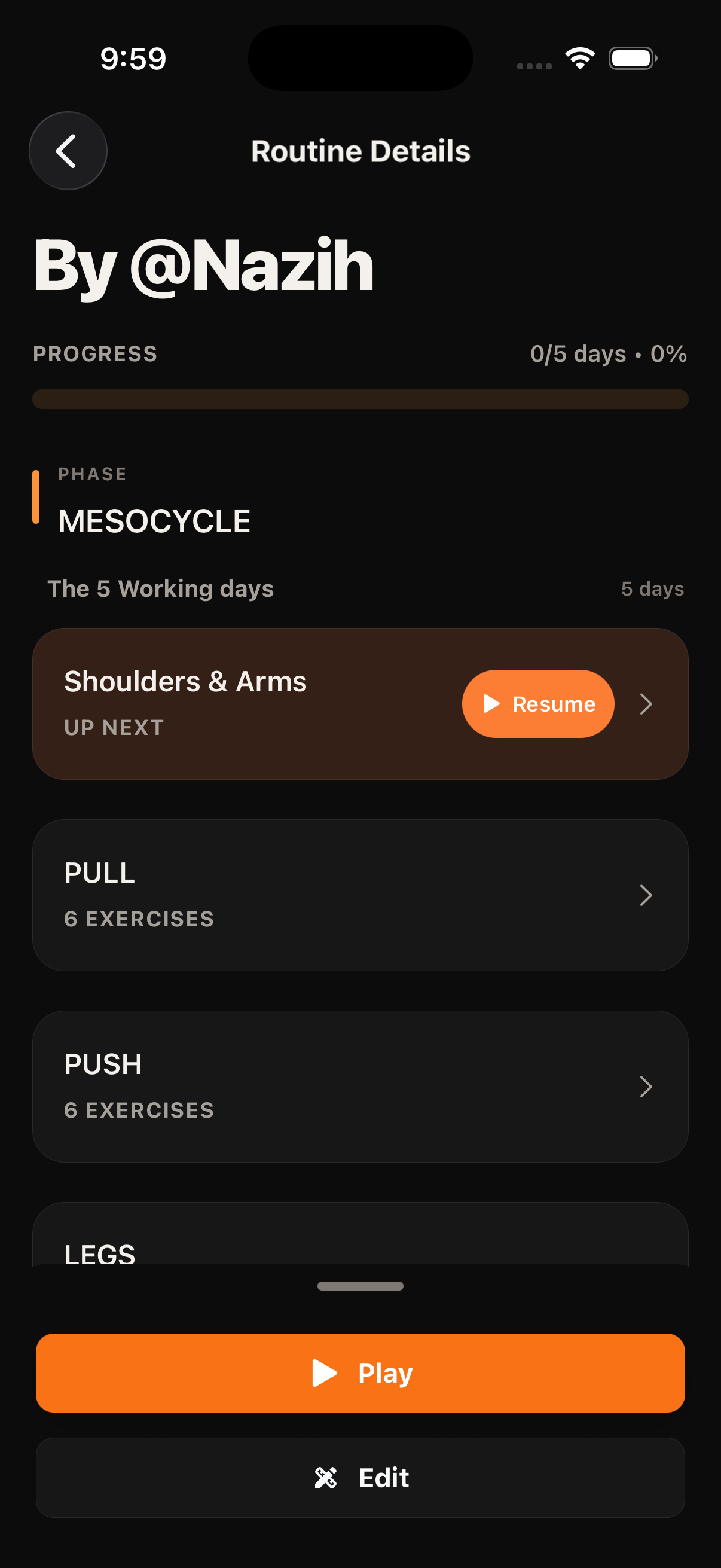 Rep&Sets iOS screenshot