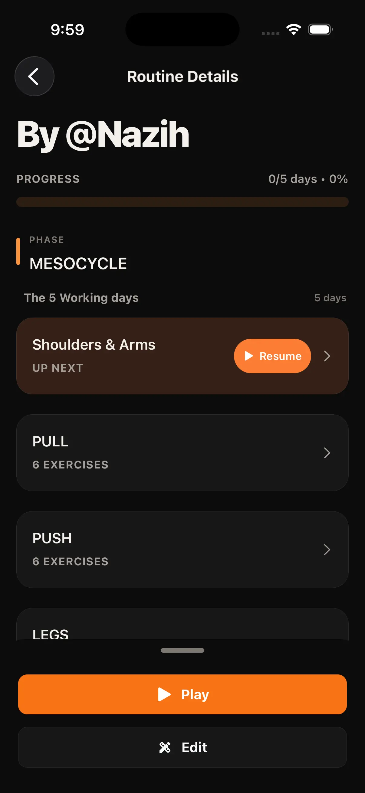 Rep&Sets iOS screenshot